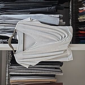 Marc New York Performance Gray Twist Front Top Size S